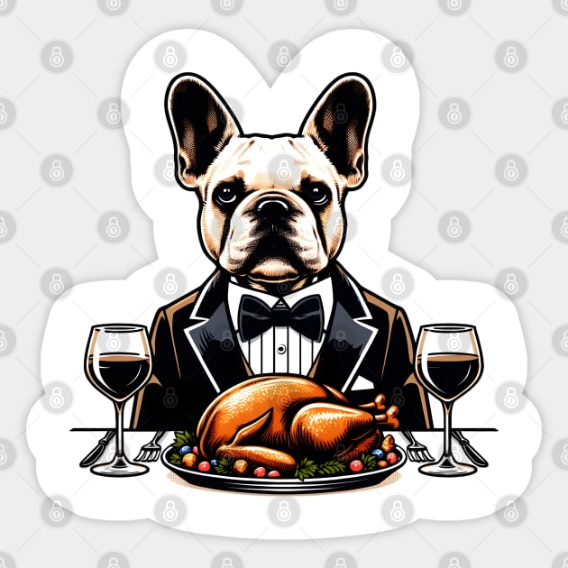 French Bulldog Thanksgiving Sticker by Graceful Designs